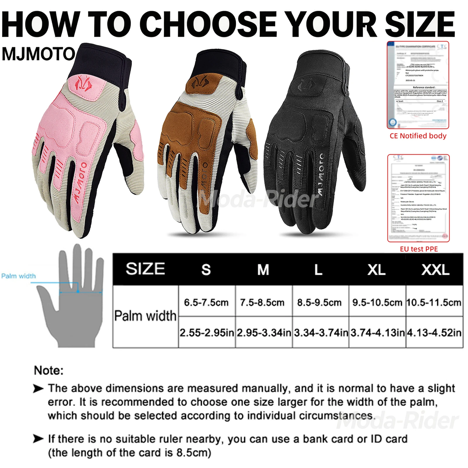 Sommer-Motorradhandschuhe, Touchscreen, atmungsaktiv – Bild 6