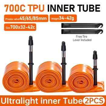 Rennrad-Schlauch 700C 700x32/35/38/40/42C Ultraleichter Pannensicherer MTB Fahrrad-TPU-Schlauch Französisches
