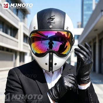 Universal Bubble Visier für Motorradhelm Schutzscheibe mit Sonnenbrille passend für alle Vintage Retro Jet