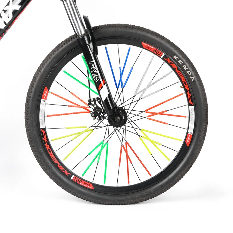 Beutel Fahrrad Rad Speichen Reflektierende Aufkleber Rohr (12 Stück) – Image 6