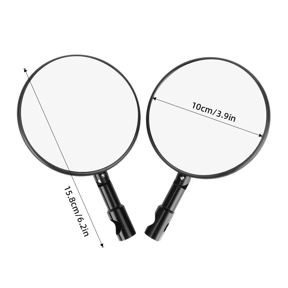 Motorrad-Rückspiegel, rund, CNC-Aluminium, 7/8 Zoll, Lenkerhalterung – Bild 3