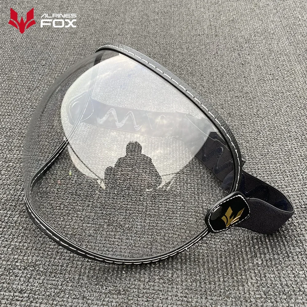Universelles Motorradhelm-Visier Retro Motorradhelm-Windschutzscheibe Winddichtes Halbhelm-Visier mit Riemen
