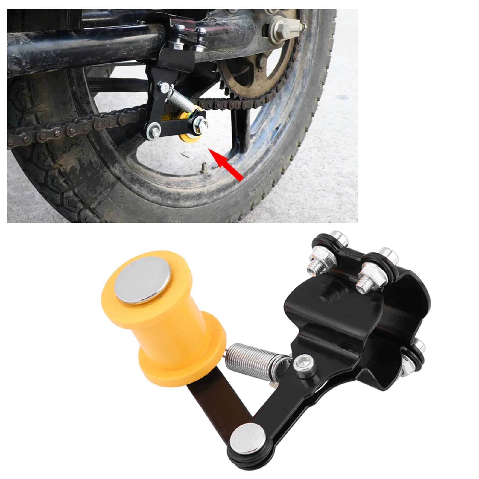 Motorrad Kettens panner Motorrad zubehör Universal bolzen Auto Einsteller auf Rolle für die meisten Motorräder