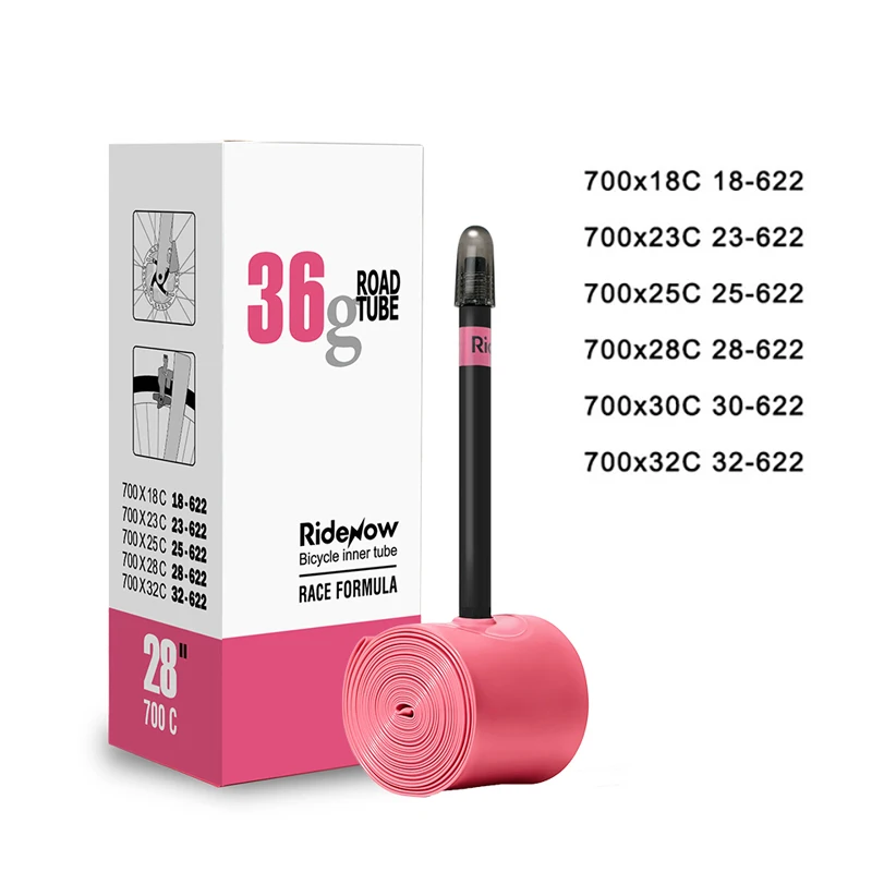 RideNow TPU 700C Rennrad-Schlauch 700x18-32C Presta-Ventil 100/85/65/45/35mm Superleichter 700C 28''