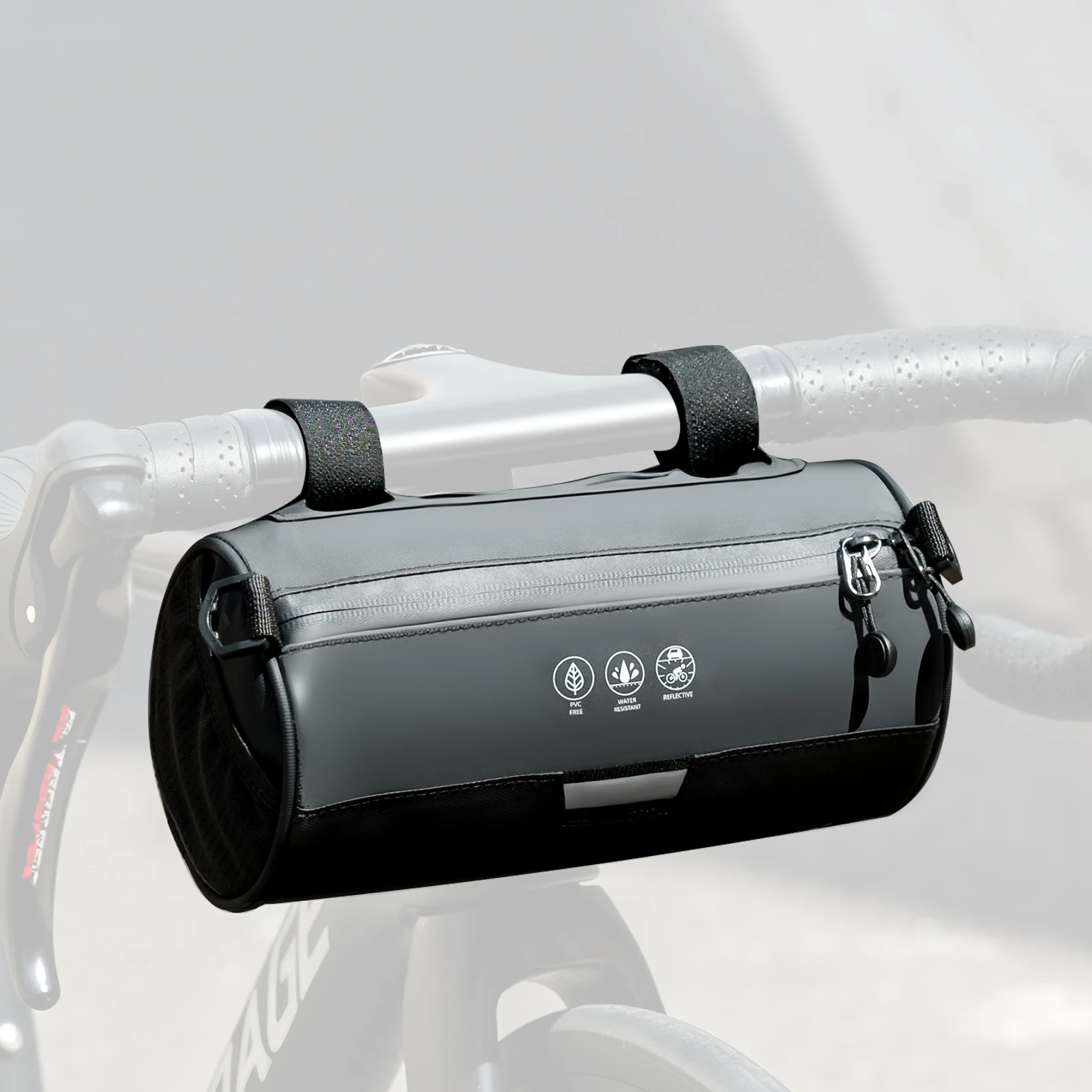 OFFBONDAGE Fahrrad-Fronttasche, Lenkertasche, 2,7 l, großes Fassungsvermögen, reflektierende Aufbewahrung
