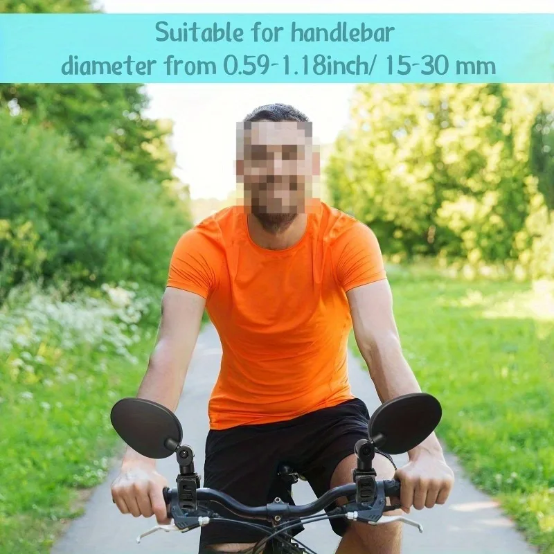 Fahrradspiegel, konvexe ovale Rückspiegel aus Acryl für Cycling360 ° – Bild 6
