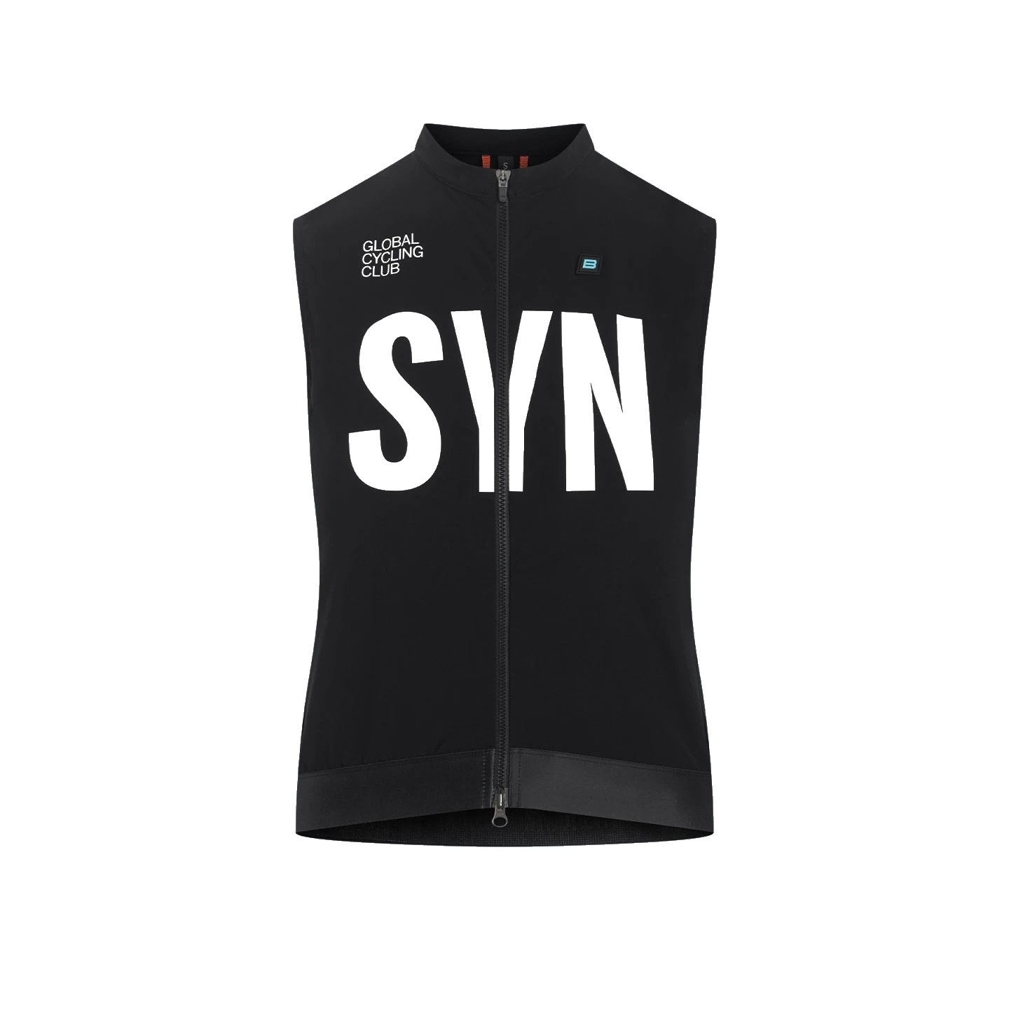 SYN Unisex Schwarze winddichte Weste Reitsport Rennrad reflektierende – Immagine 4
