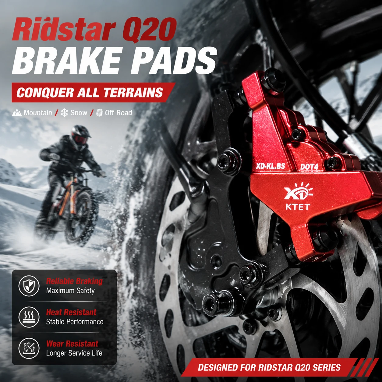 Motorrad-Scheibenbremsbeläge, halbmetallisch, für KTET XD-KL.BS EKX – Bild 3