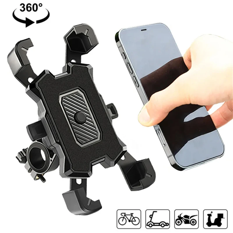 360-Grad-Fahrrad-Telefonhalter, Motorrad-Fahrrad-Telefonhalter, Lenkerständer, Halterung für Handyhalterung