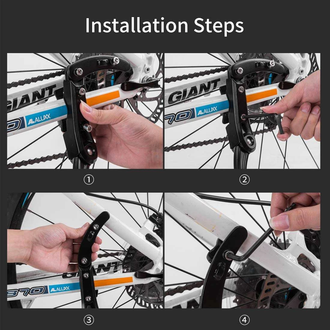 Fahrradständer Fahrrad-Seitenständer Rückenmontage Parkstütze 26 Zoll – Immagine 5
