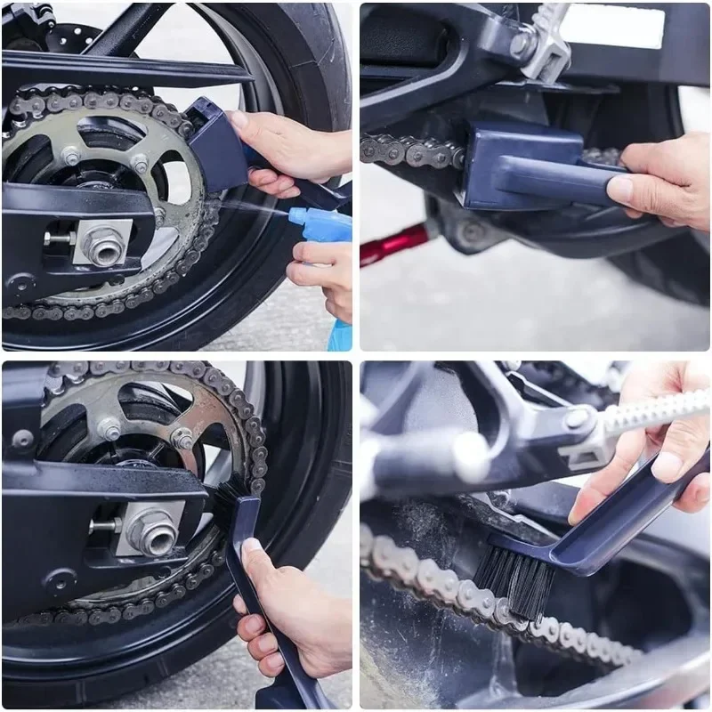 Fahrrad Motorrad Ketten reiniger Bürste Auto Räder Reinigungs bürste – Immagine 5
