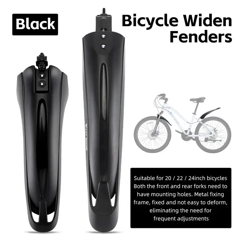WEST RADFAHREN Mountainbike Kotflügel Erweitern Anti Splash Fahrrad Kotflügel Für 20-24 Zoll MTB Vorne Hinten