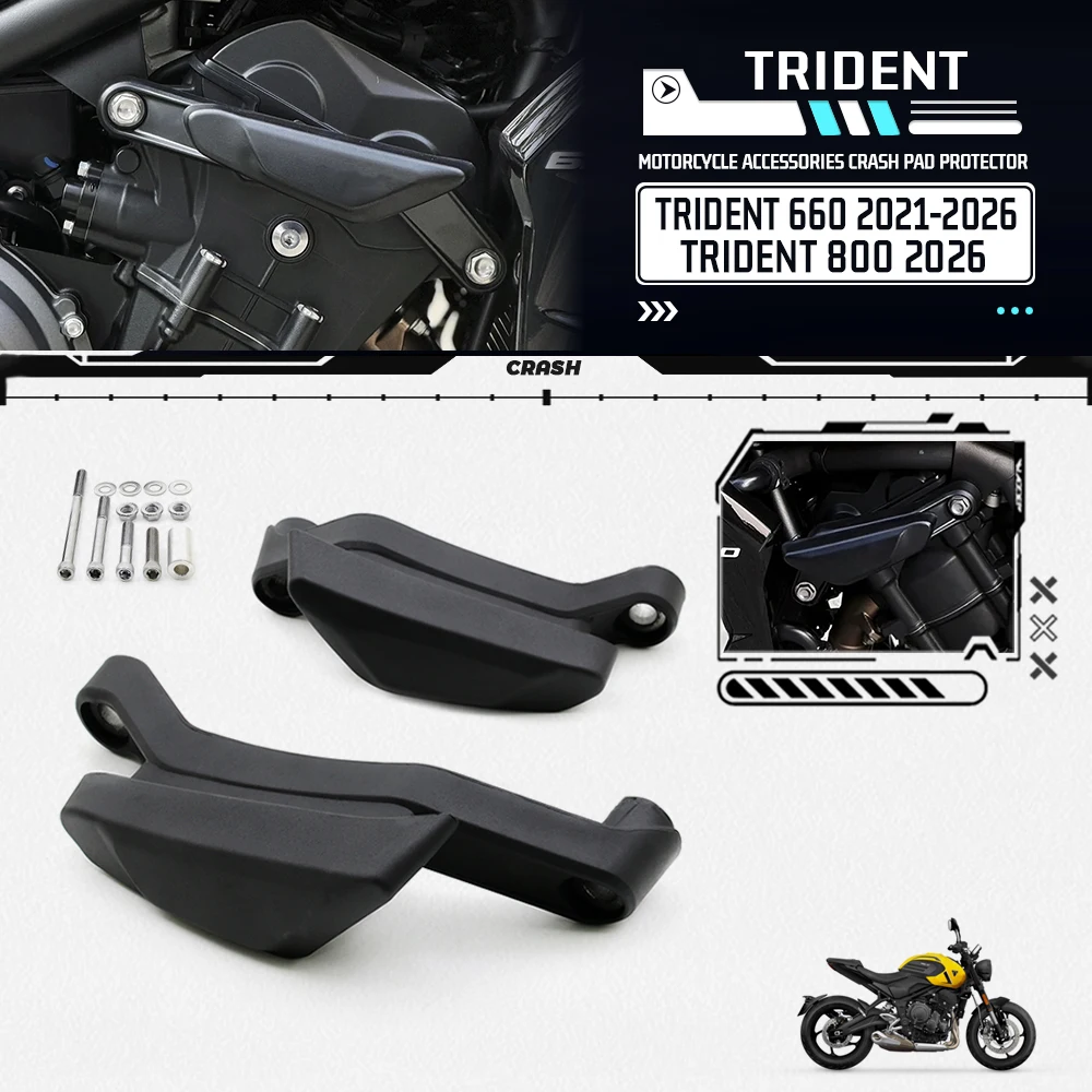 Trident 660 Trident660 Trident800 2021- Motorrad Sturzschutz Rahmen-Slider Verkleidungsschutz Crashpad