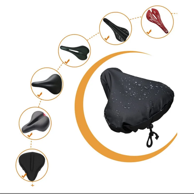 Fahrradsattel-Regenschutz mit Kordelzug Sonnenschutz für Mountainbikes – Bild 3