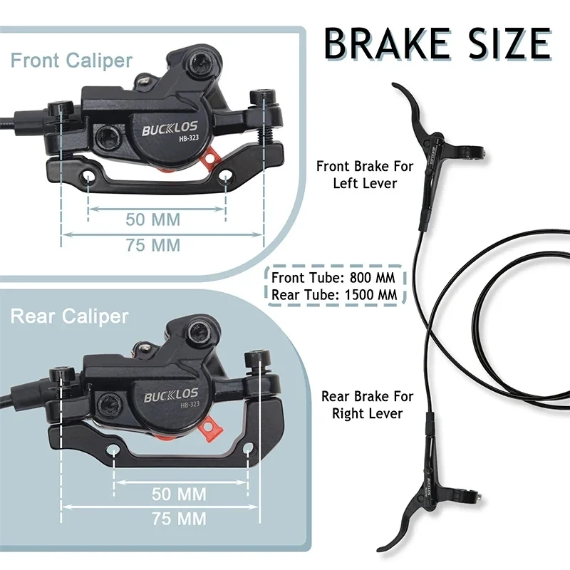 Bucklos fahrrad hydraulische bremsen setzen öldruck 160mm fahrrads ch – Bild 4