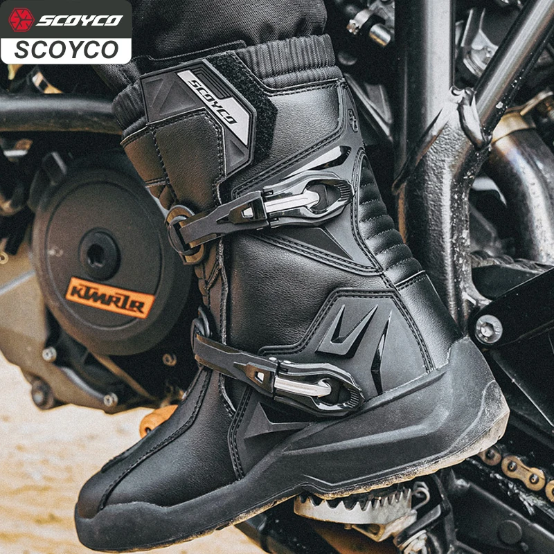 Scoyco Motorrad Schutzs tiefel Männer wasserdichte Enduro Motorrad – Image 6