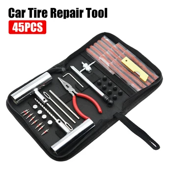Auto Fahrrad Reifen Reparatur Auto Reifen Reparatur Werkzeug Reifen Reparatur Kit Studding Werkzeug Set 45 PCS