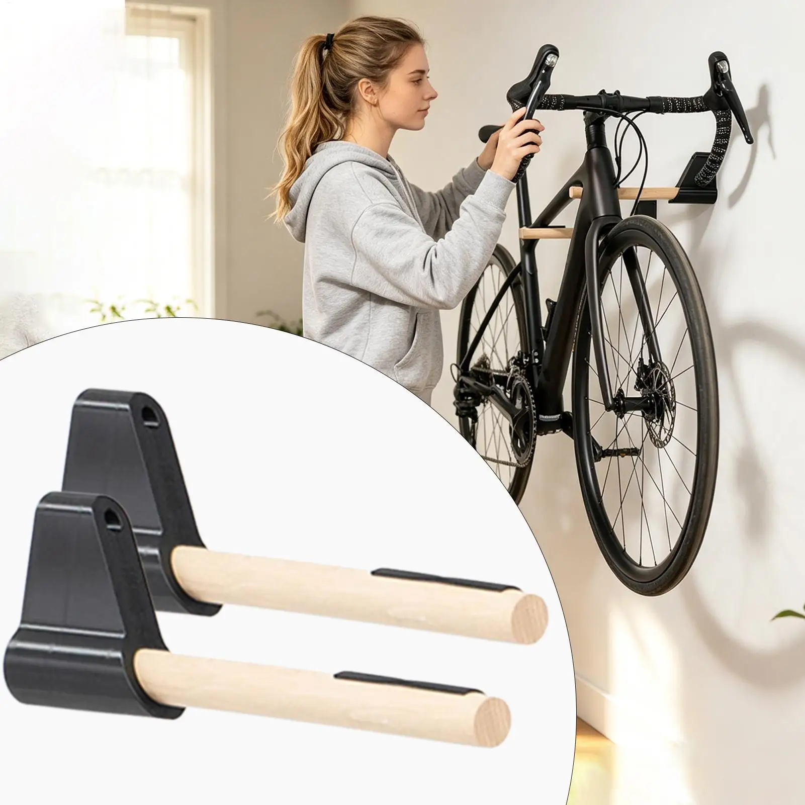 Fahrrad-Wandhalterung, Rennrad-Wandhalter, Fahrrad-Aufhänger – Immagine 3