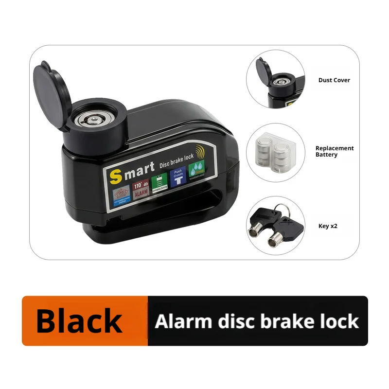 AUTOMECHANIST Motorrad-Bremsscheibenschloss mit Alarm, Diebstahlschutz, Wasserdichtes