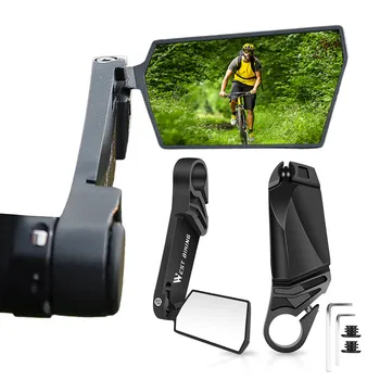 Fahrrad lenker Spiegel faltbar Fahrrad Rückspiegel 360 Grad Drehung MTB Fahrrad Horn Hilfs lenker Rückspiegel
