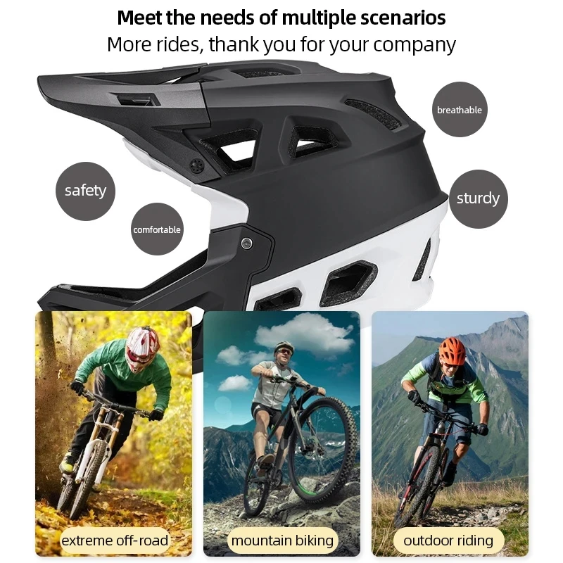 Integraler MTB-Fahrradhelm für Herren und Erwachsene, DH BMX – Bild 6