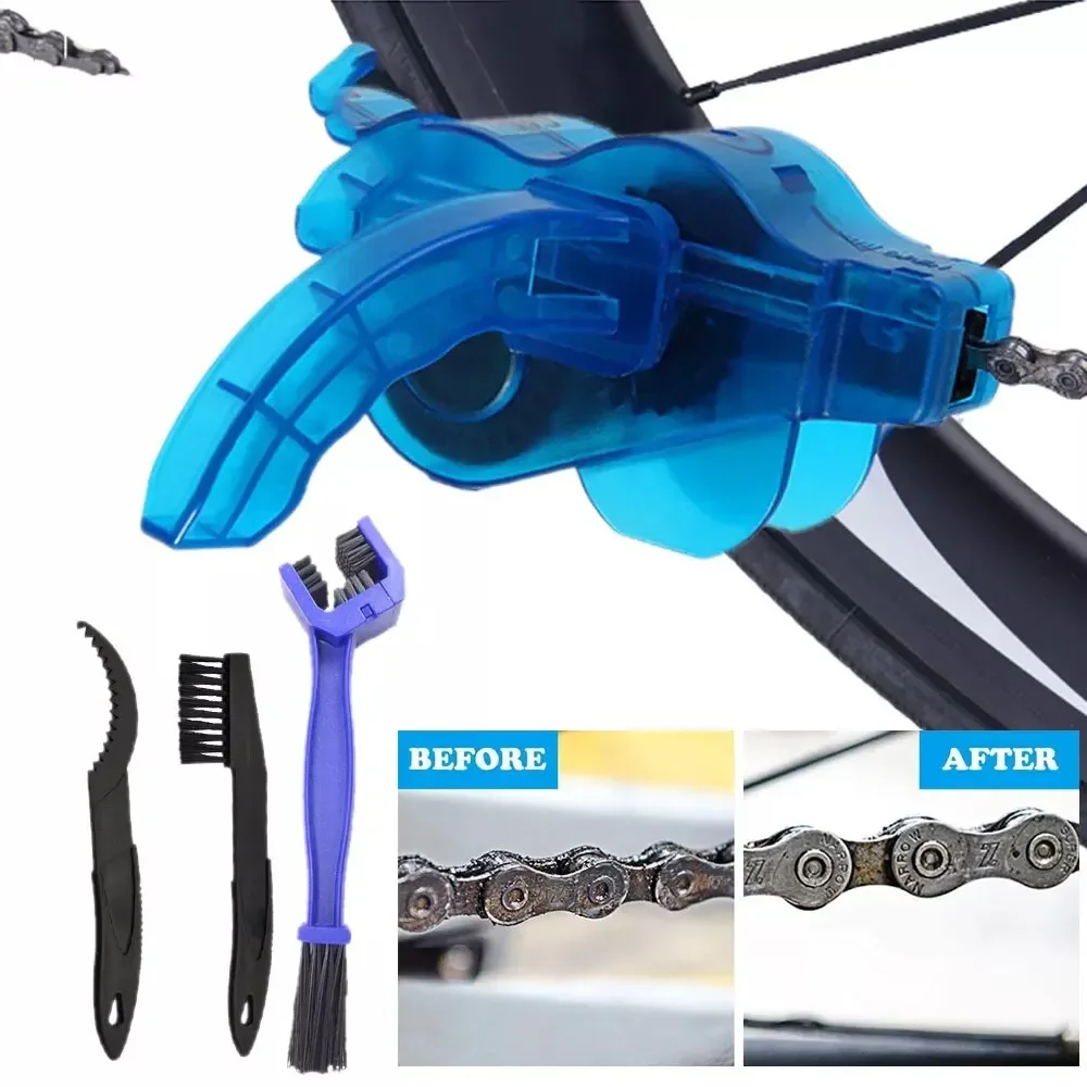 Fahrradkettenreiniger, Fahrrad-Reinigungsset, Fahrrad-Waschwerkzeug-Set, Fahrrad-Schutzöl, tragbares