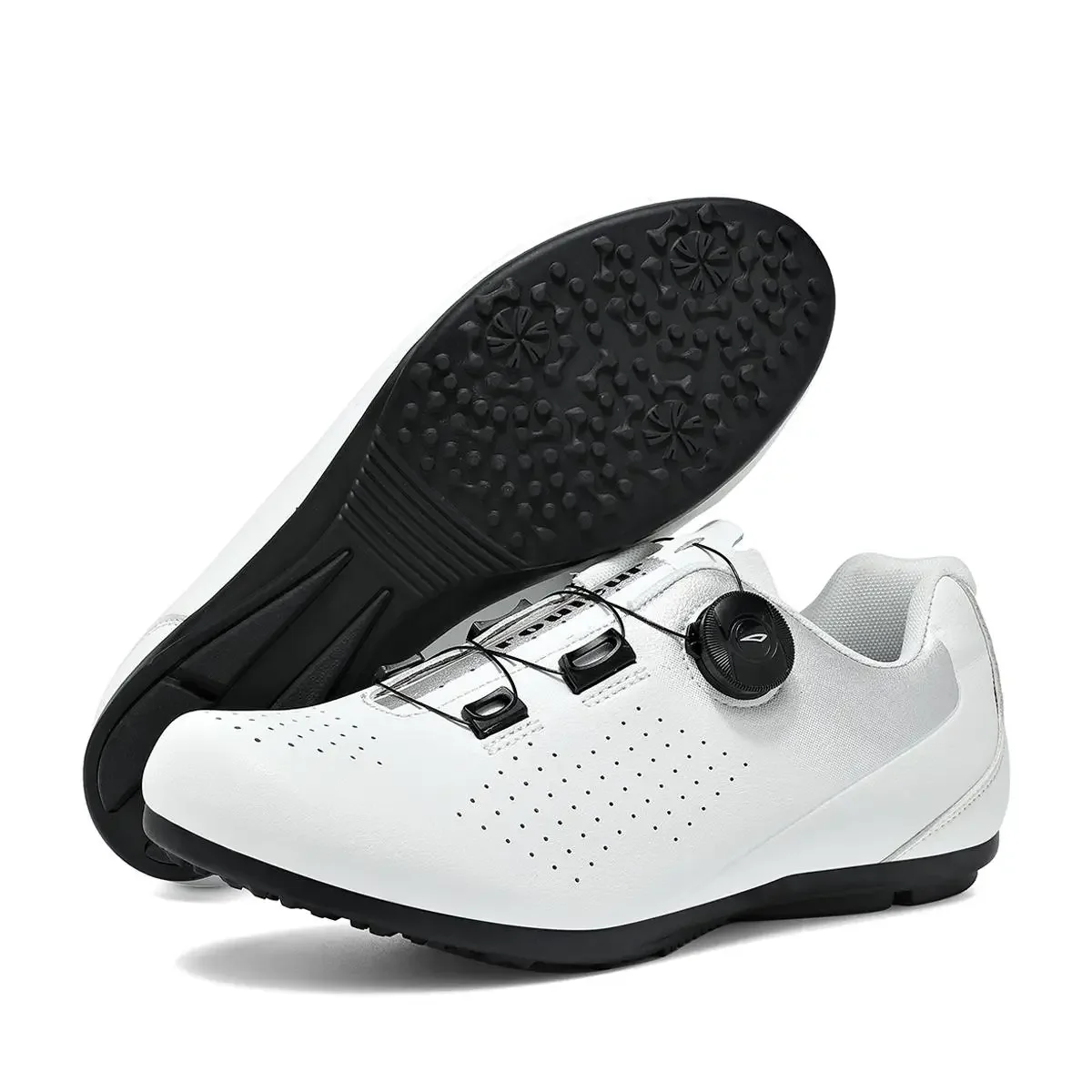 Radsport-Sneaker Herren Fahrradschuhe Damen Rennradschuhe Flache Schuhe mit Klicksystem Schnellverschluss