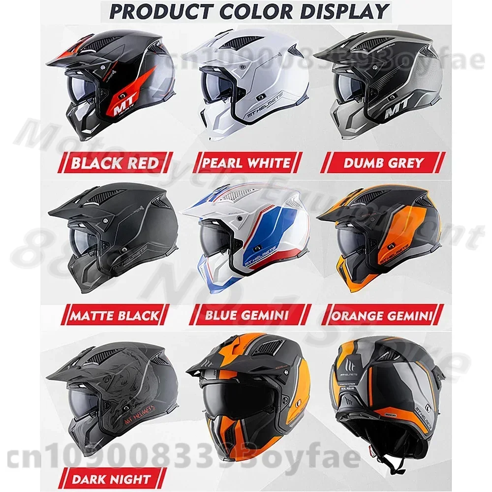 MT Offroad-Motorradhelm, Vollgesichts-Helm, Verwandelbarer Halbhelm – Bild 4