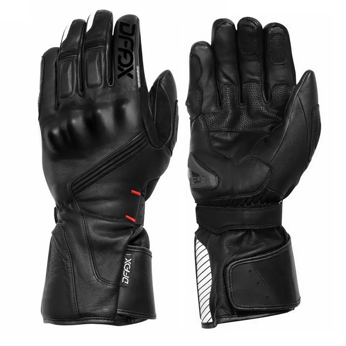 Motorrad-Winterhandschuhe Vollfinger Wasserdicht Warm Touchscreen-fähig Echtes Leder Verschleißfest Renn