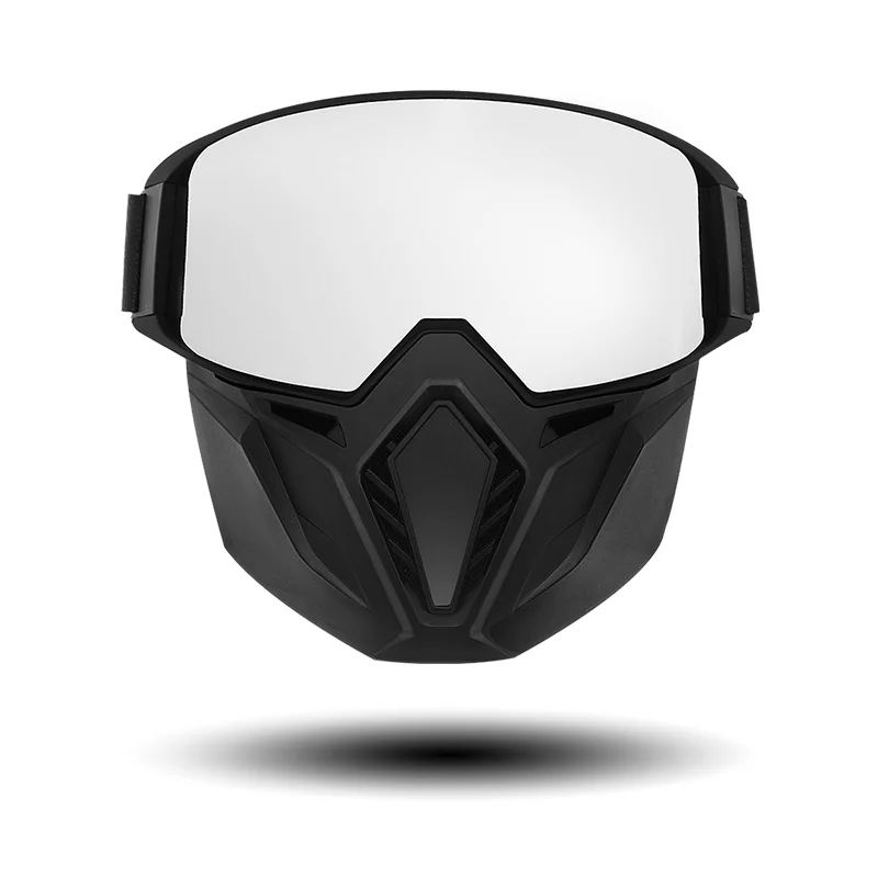 Wind dichte Fahrrad brille mit Mund maske UV-Schutz Motorrad Reit brille Masken Motocross Motorrad Helm