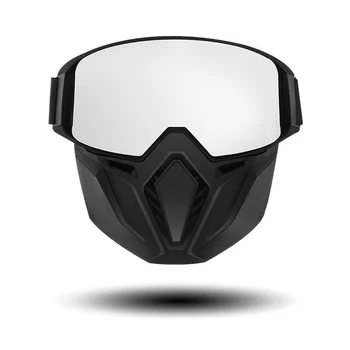 Wind dichte Fahrrad brille mit Mund maske UV-Schutz Motorrad Reit brille Masken Motocross Motorrad Helm