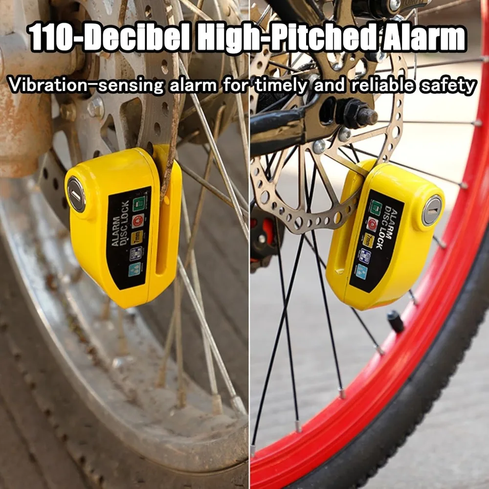 Fahrrad-Alarmschloss für Scheibenbremsen, Wasserdichtes 110dB Lautes – Image 3