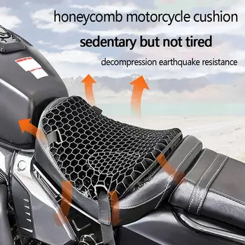 Gel Honeycomb Motorrad Kissen Universal Komfort Dämpfung Absorbieren Druckentlastung Atmungsaktive Kissen