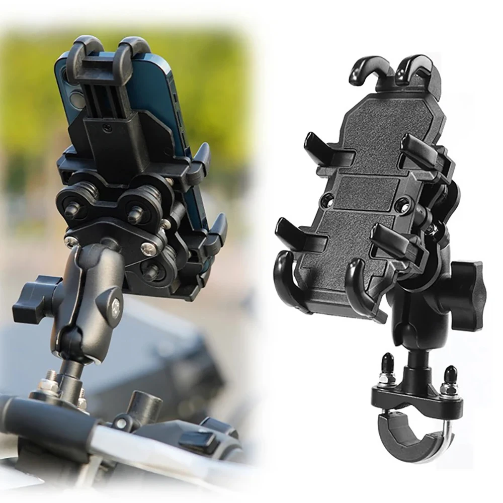 Moto Motorrad Telefon Halterung Lenker Halter Stoßfest GPS Halterung Motorrad Roller Universal Anti-vibration