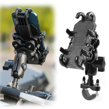 Moto Motorrad Telefon Halterung Lenker Halter Stoßfest GPS Halterung Motorrad Roller Universal Anti-vibration