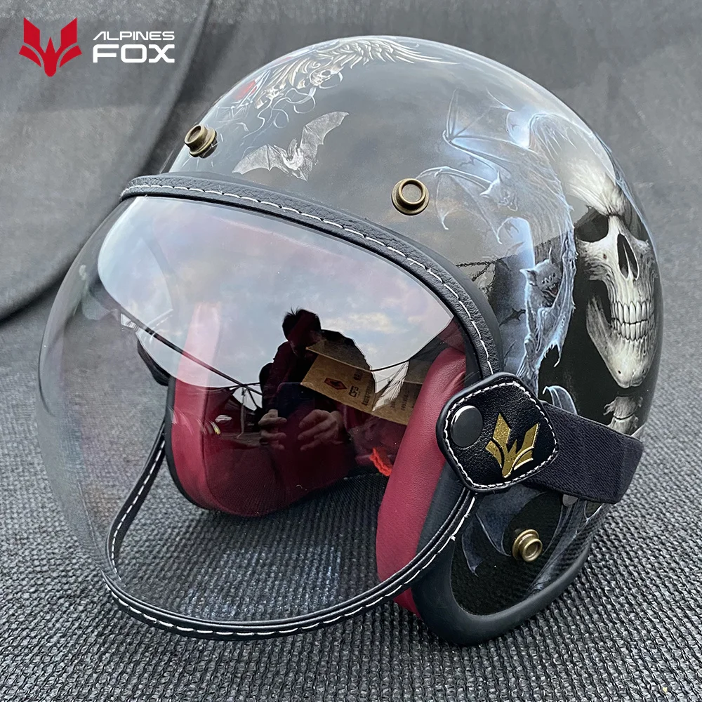 Universelles Motorradhelm-Visier Retro Motorradhelm-Windschutzscheibe – Image 6