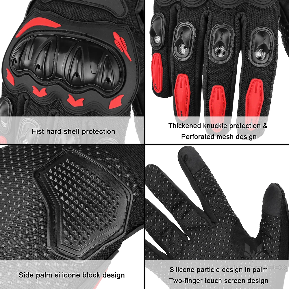Sommer Motorrad Handschuhe Männer Frauen Voll Finger Touchscreen – Bild 5
