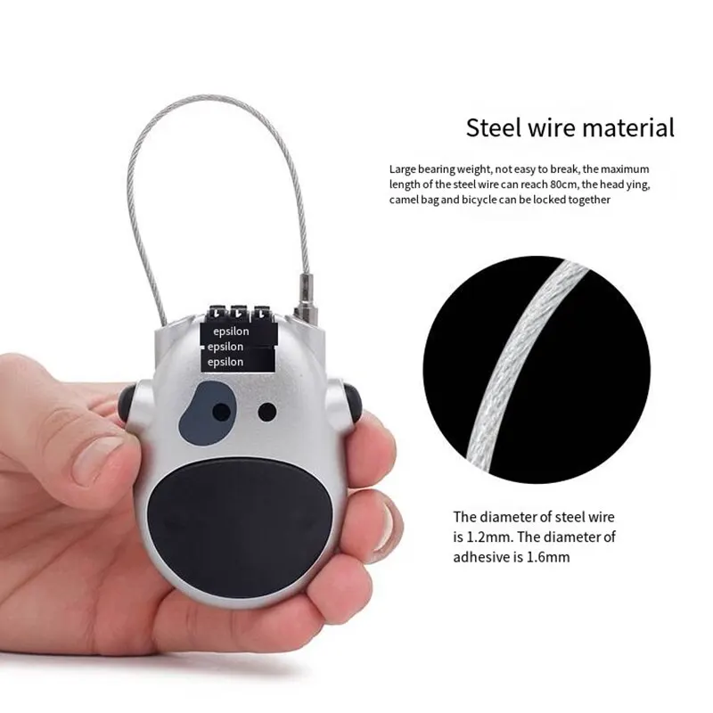 Fahrrad Stahl Kabel Code Lock Koffer Auto Schlitten Teleskop Draht – Image 3