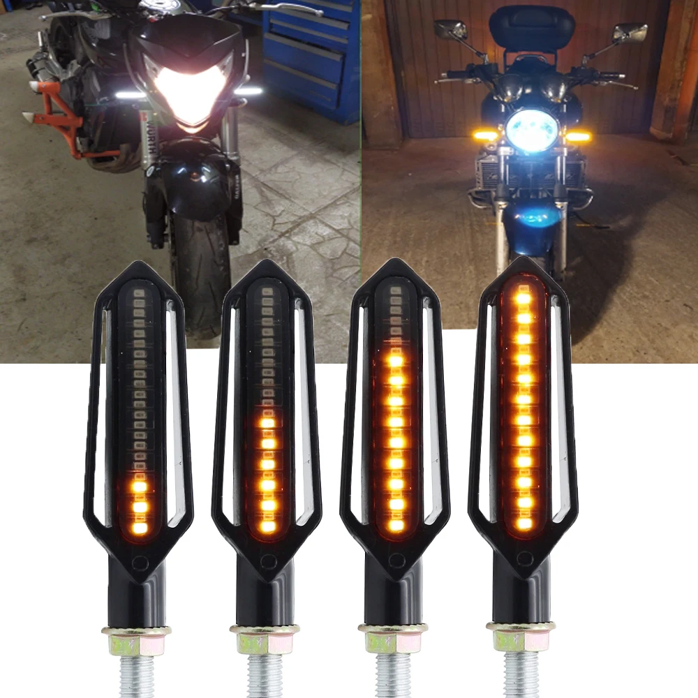 Universal Led Motorrad Richtungs Indikatoren Blinker Stop Signal Licht Blinkende Hinten Schwanz Bremse