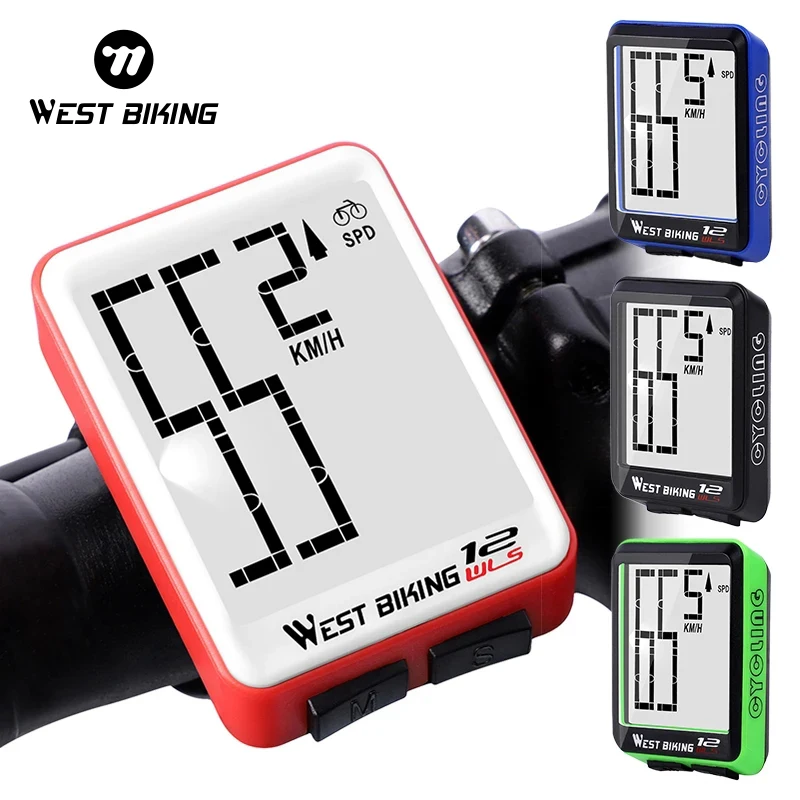 WEST RADFAHREN Fahrrad Computer Multifunktions LED Digital Rate MTB Fahrrad Tacho Drahtlosen Radfahren
