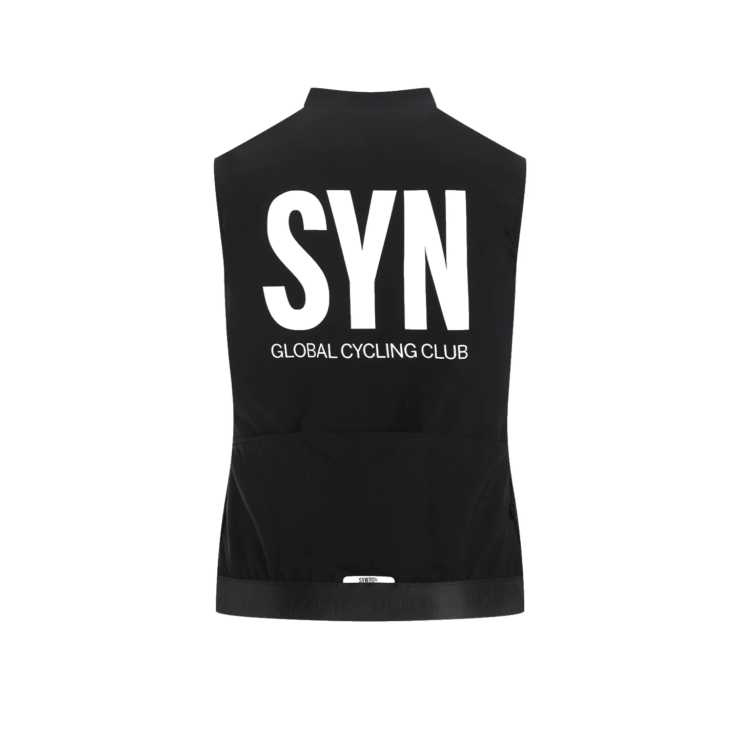 SYN Unisex Schwarze winddichte Weste Reitsport Rennrad reflektierende – Immagine 3