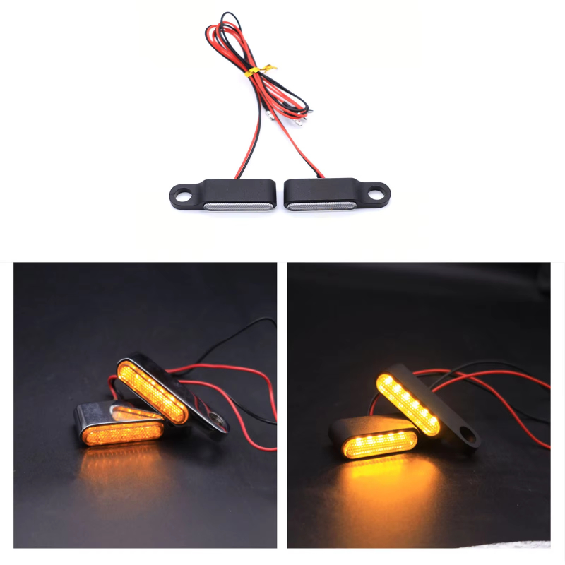 Motorrad LED Mini-Blinker 12V Ein Paar Motorroller Lenker – Bild 4