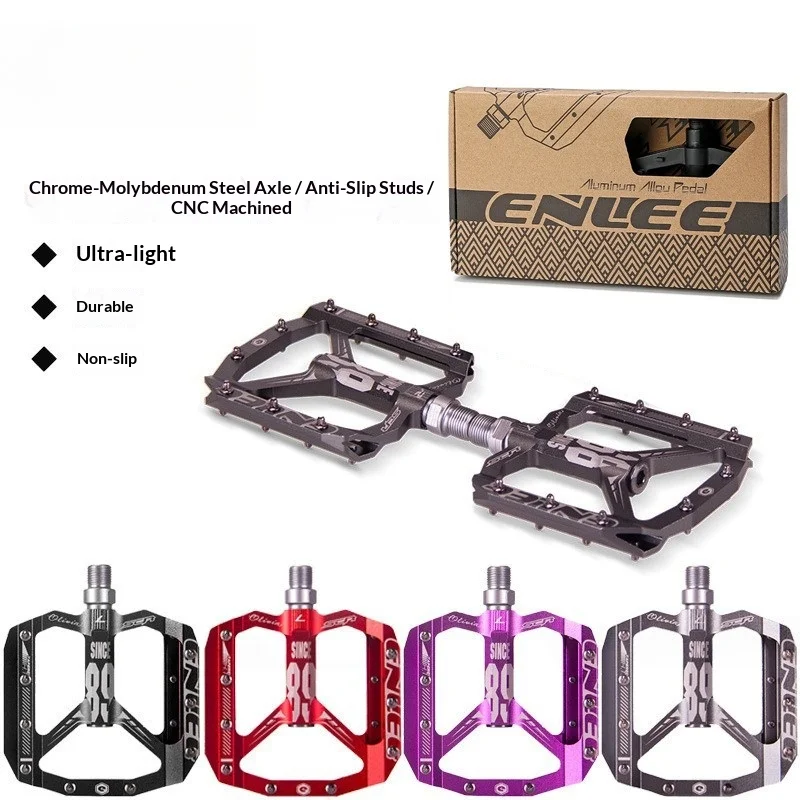 Breite Plattform-MTB-Pedale aus Aluminiumlegierung mit DU-Lager, rutschfeste flache Fahrradpedale