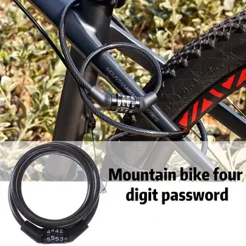Fahrradschloss mit 4-stelligem Zahlencode, Diebstahlsicherung, Fahrrad-Sicherheitszubehör