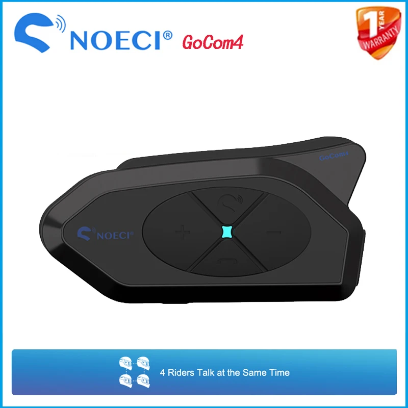 NOECI GOCOM4 Motorrad-Gegensprechanlage, Helm, Bluetooth-Headset, Musik-Sharing BT5.1-Gegensprechanlage für 4