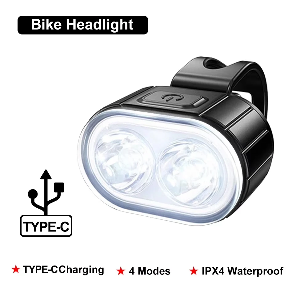 Wiederaufladbare Fahrradbeleuchtung Vorder-/Rücklichter Fahrradlampe LED-Fahrradlicht Fahrrad-Taschenlampe