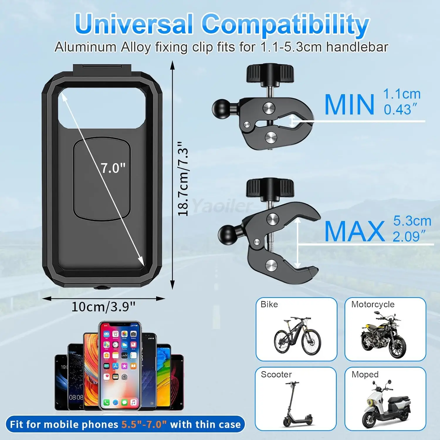 Fahrrad-Telefonhalter, wasserdicht, für Motorrad, Handyhalterung – Image 5