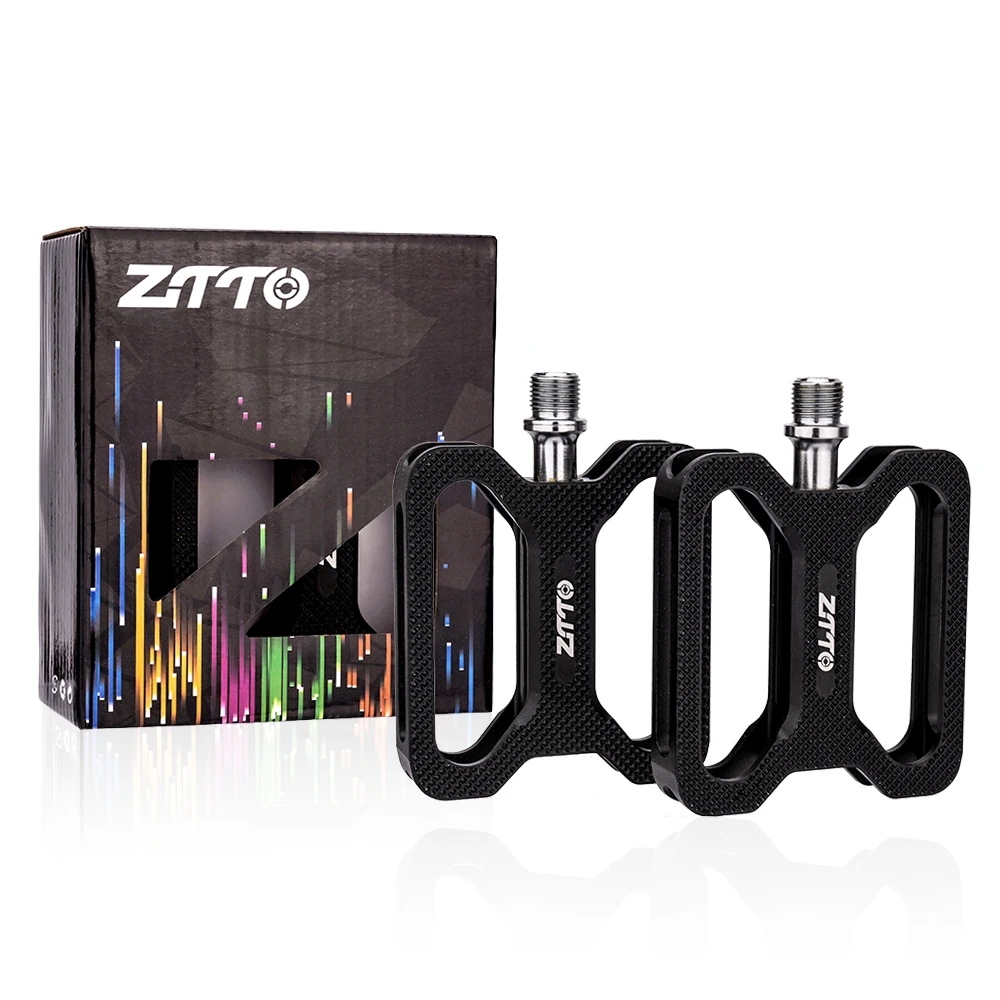 ZTTO Mountainbikes Flache Plattform Strandpedale Stadtfahrrad Aluminium Glattes Lager MTB Pedal Rutschfeste