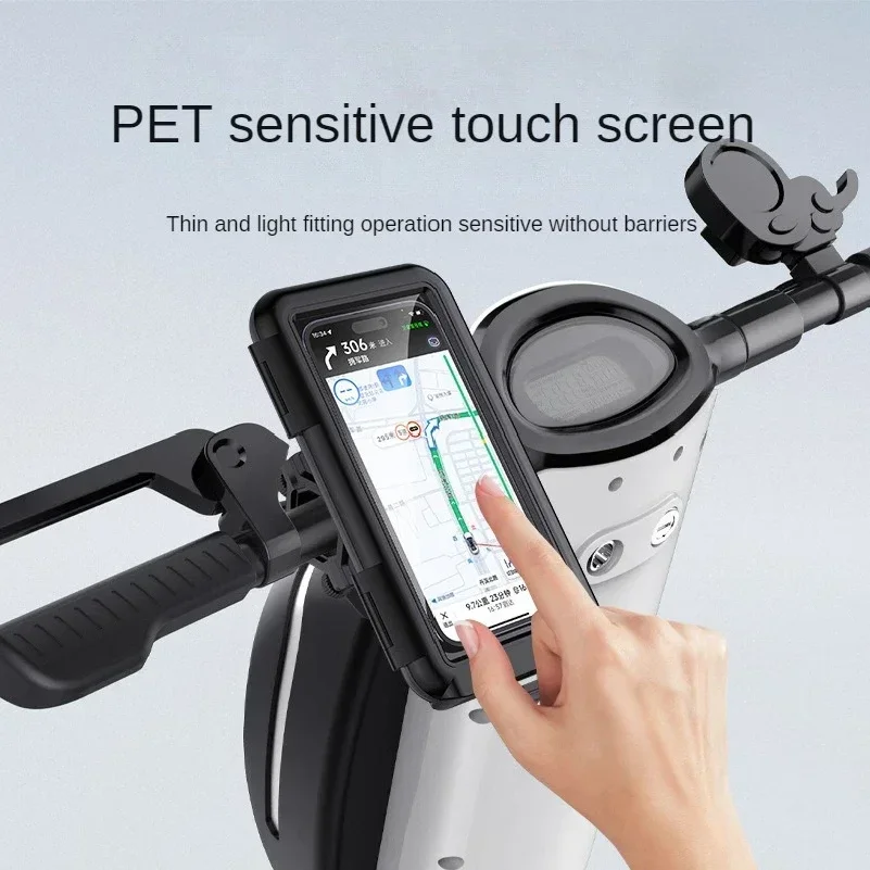 Motorrad-Handyhalterung, Wasserdichte Fahrrad-Handytasche – Image 3