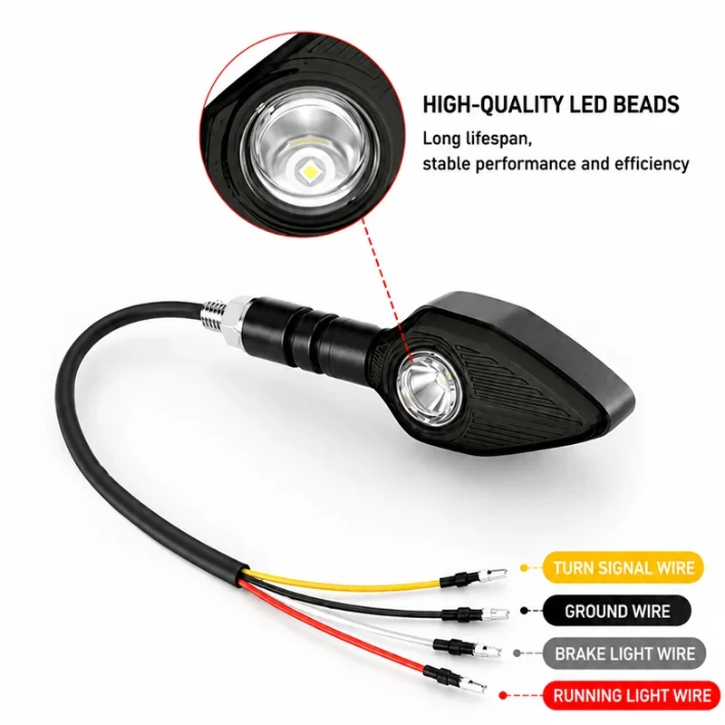 Motorrad-Blinker LED-Umgebungsleuchte mit Projektion Wasserdichtes – Bild 5
